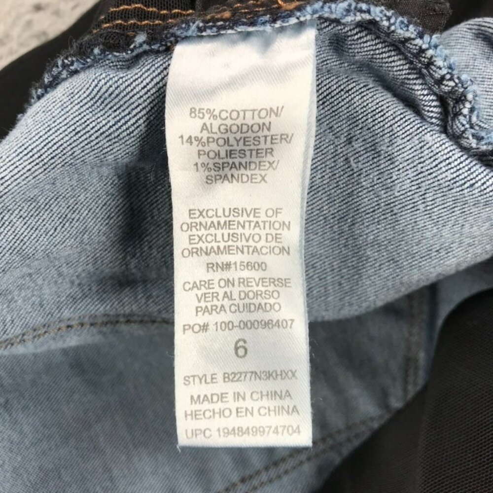 DEMOCRACY Jeans Womens Size 6 Skinny‎ Distressed Mid Rise Raw Hem Stretch Denim - Picture 8 of 15